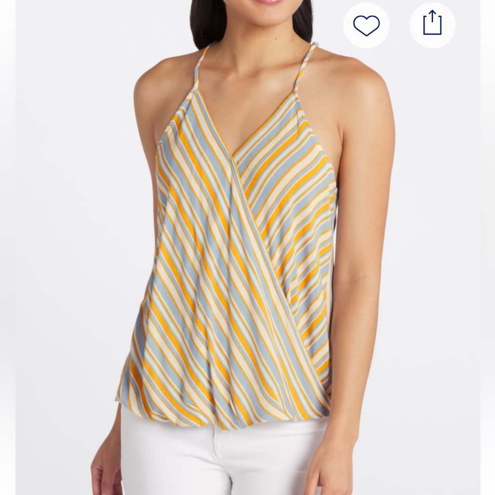 Racer back striped tank market and spruce